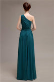 Simple One-shoulder Chiffon Long Bridesmaid Dresses