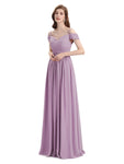 Simple A-line Chiffon Spaghetti Straps Bridesmaid Dresses