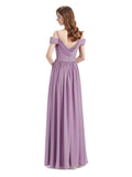 Simple A-line Chiffon Spaghetti Straps Bridesmaid Dresses