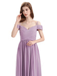 Simple A-line Chiffon Spaghetti Straps Bridesmaid Dresses