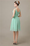 Elegant V-neck  A-line Knee-Length Bridesmaid Dresses