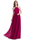 Stunning Chiffon A-line Long Cross-back Bridesmaid Dresses