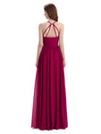 Stunning Chiffon A-line Long Cross-back Bridesmaid Dresses