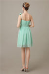 Popular One-shoulder Sweetheart Knee-Length Bridesmaid Dresses