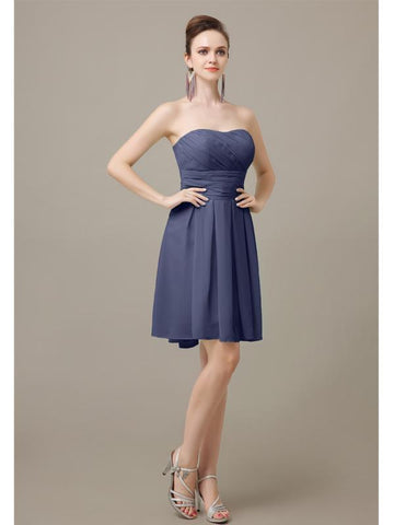 Popular  Chiffon Sweetheart Knee-Length Bridesmaid Dresses