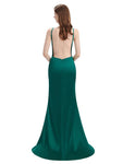 V-neck Sleeveless Split Side Floor-Length Bridesmaid Dresses