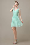 Pretty V-neck A-line Knee-Length Bridesmaid Dresses