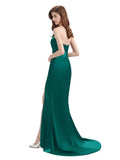 Elegant Strapless Split Side Floor-Length Bridesmaid Dresses