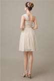 Elegant One-shoulder A-line Knee-Length Bridesmaid Dresses