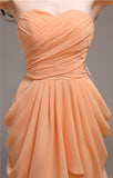 Sweetheart Short Sheath Knee length Bridesmaid Dresses