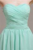 Simple Sweetheart A-Line Short Chiffon Bridesmaid Dresses