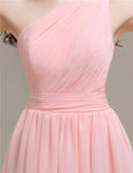 One Shoulder Short A-Line Bridesmaid Dresses