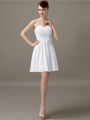 Simple Sweetheart A-Line Short Bridesmaid Dresses