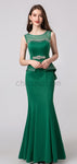 Mermaid Jersey Sleeveless Round Neck Backless Prom Dress, YKX076