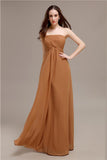 A-line One-shoulder Long Chiffon Bridesmaid Dresses