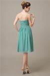 Pretty Strapless Chiffon A-line Knee-Length Bridesmaid Dresses