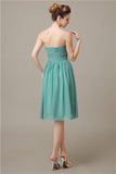 Pretty Strapless Chiffon A-line Knee-Length Bridesmaid Dresses