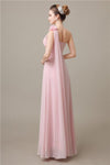 One Shoulder Chiffon A-line Floor-Length Bridesmaid Dresses