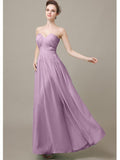 Pretty Strapless Chiffon A-line Floor-Length Bridesmaid Dresses