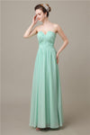 Pretty Strapless Chiffon A-line Floor-Length Bridesmaid Dresses