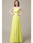 Elegant Straight Chiffon A-line Floor-Length Bridesmaid Dresses