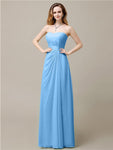 Elegant A-line Chiffon Sweetheart Floor-Length Bridesmaid Dresses