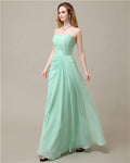 Elegant A-line Chiffon Sweetheart Floor-Length Bridesmaid Dresses