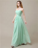 Elegant A-line Chiffon Sweetheart Floor-Length Bridesmaid Dresses