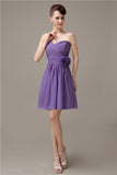 Fashion Sweetheart A-line Chiffon Knee-length Bridesmaid Dresses