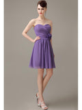 Fashion Sweetheart A-line Chiffon Knee-length Bridesmaid Dresses