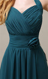 Pretty A-line Chiffon Hatler Floor-Length Bridesmaid Dresses