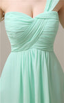 Pretty A-line Chiffon One-Shoulder Floor-Length Bridesmaid Dresses