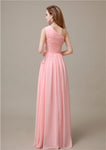 One-Shoulder A-line Chiffon Elegant Floor-Length Bridesmaid Dresses