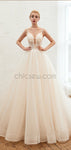A-line Spaghtti Straps Vintage Lace Modest Princess Weddign Dresses LMX1177