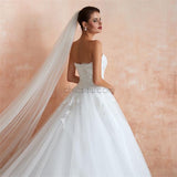 A-line Unique Lace  Sweetheart White Dream High Quality Long Wedding Dresses LMX1179