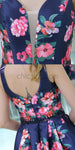 A-line V-Neck Flower Satin Modest Cheap Homecoming Dresses, Short Prom Dress  LMX1164