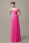 Sweetheart A-line Simple Chiffon Floor-Length Long Bridesmaid Dresses