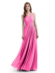 Elegant V-neck Side Slit Floor Length Bridesmaid Dresses