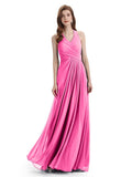 Elegant V-neck Side Slit Floor Length Bridesmaid Dresses