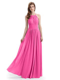 Charming Halter Floor Length Bridesmaid Dresses