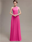 Simple One-shoulder Chiffon Long Bridesmaid Dresses