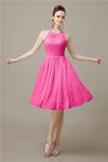 Halter  A-line Knee-Length Chiffon Bridesmaid Dresses