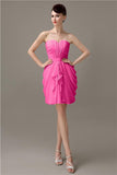 Elegant A-line Pleated Chiffon Knee-length Bridesmaid Dresses