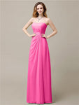 Elegant A-line Chiffon Sweetheart Floor-Length Bridesmaid Dresses