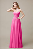 Pretty Chiffon A-line Sweetheart Floor-Length Bridesmaid Dresses