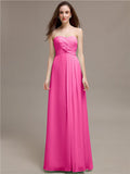 Simple Sweetheart Sleeveless A-line Floor-Length Bridesmaid Dresses