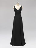 Fashion A-line V-neck Chiffon Bridesmaid Dresses