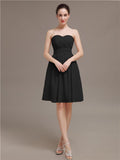 Sweetheart Chiffon A-line Short Bridesmaid Dresses