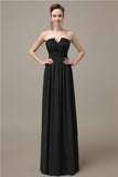 Sweetheart Simple A-line Floor-Length Chiffon Bridesmaid Dresses