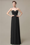 Simple A-line Sweetheart Chiffon Floor-Length Long Bridesmaid Dresses